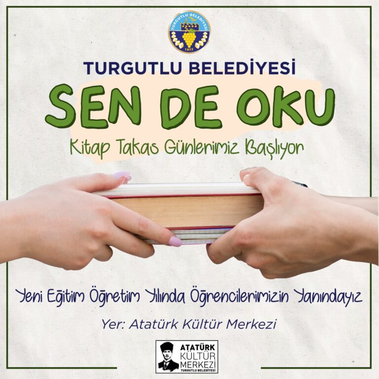 Turgutlu Belediyesinden Öğrencileri Yeni Kitaplarla Buluşturacak Proje: “Sen de Oku” Turgutlu Belediyesinden Öğrencileri Yeni Kitaplarla Buluşturacak Proje: “Sen de Oku”