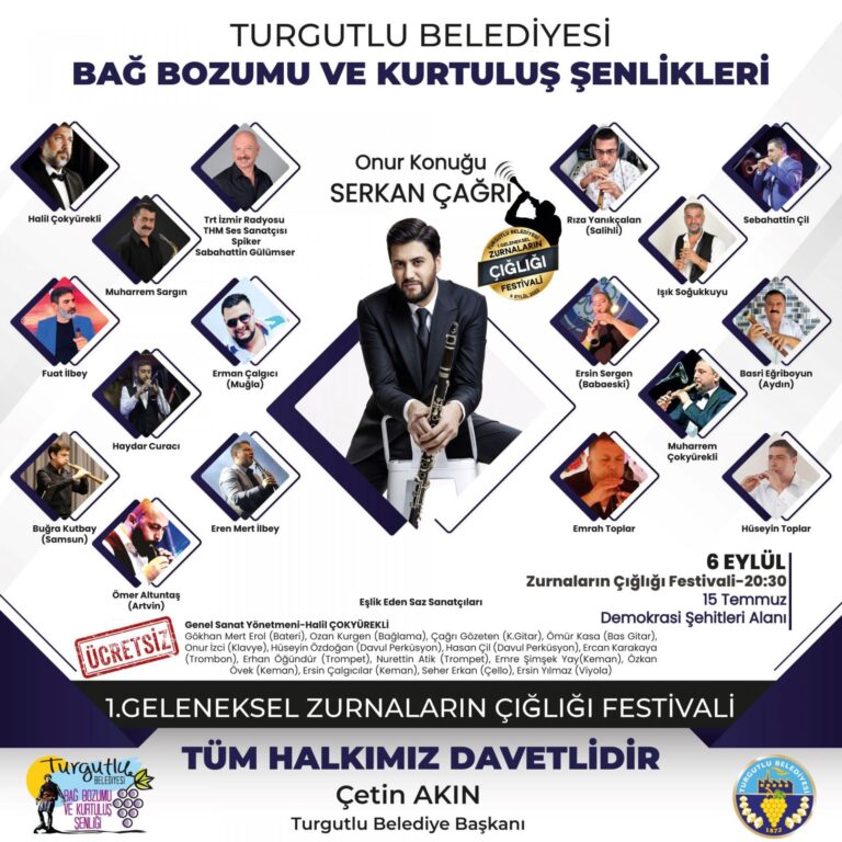 Turgutlu’daki Şenlikler Zurnaların Çığlığı Festivali ile Devam Ediyor Turgutlu’daki Şenlikler Zurnaların Çığlığı Festivali ile Devam Ediyor