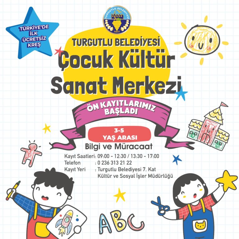 Turgutlu Belediyesinin Türkiye’ye Örnek Olacağı Çocuk Kültür Sanat Merkezinde Kayıtlar Başladı Turgutlu Belediyesinin Türkiye’ye Örnek Olacağı Çocuk Kültür Sanat Merkezinde Kayıtlar Başladı