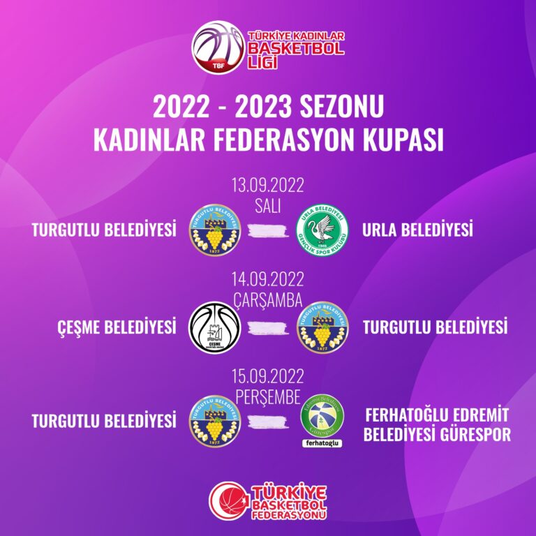 Turgutlu Belediyesi Kadın Basketbol Takımının Federasyon Kupası’ndaki Rakipleri Belli Oldu Turgutlu Belediyesi Kadın Basketbol Takımının Federasyon Kupası’ndaki Rakipleri Belli Oldu