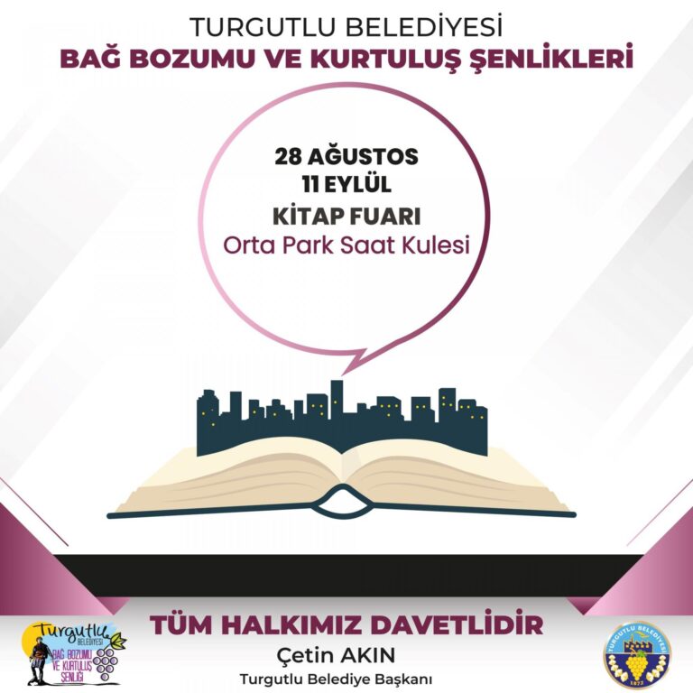 Kitap Fuarı 28 Ağustos-11 Eylül Tarihleri Arasında Turgutlu’da