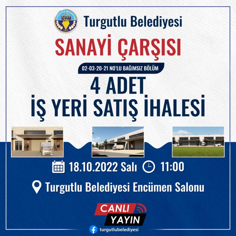 Sanayi Çarşısı Projesinde Dükkanlar Satışa Çıkıyor, İhale Canlı Yayınlanacak Sanayi Çarşısı Projesinde Dükkanlar Satışa Çıkıyor, İhale Canlı Yayınlanacak