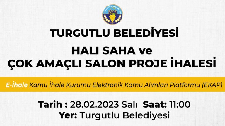Turgutlu Belediyesi Halı Saha ve Çok Amaçlı Salon Projesinde İhaleye Çıkıyor