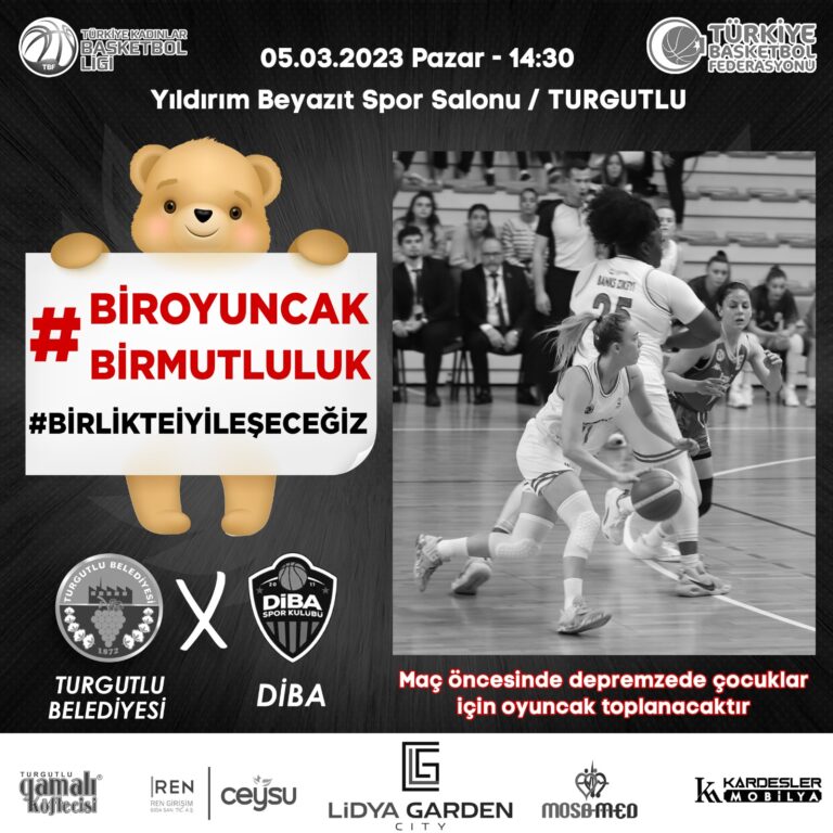 Turgutlu Belediyesi Kadın Basketbol Takımı “Bir Oyuncak Bir Mutluluk” Kampanyasıyla DİBA’yı Ağırlıyor