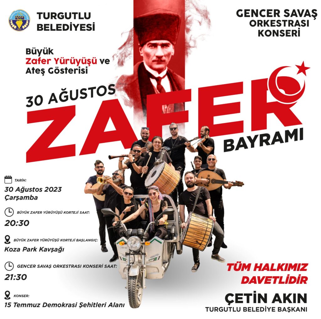 Turgutlu’da 30 Ağustos Zafer Bayramı Coşkusu Yaşanacak Turgutlu