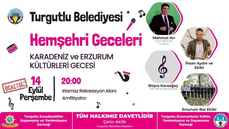 Hemşehri Geceleri’nin İkinci Gününde Karadeniz ve Erzurum Rüzgarı Esecek