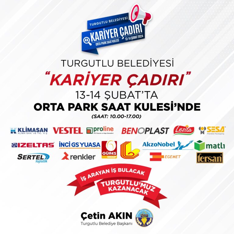Turgutlu Belediyesi Öncülüğünde ‘Kariyer Çadırı’ Açılıyor