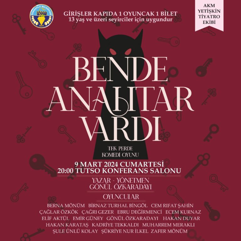 AKM Yetişkin Tiyatro Ekibi, “Bende Anahtar Vardı” Oyunuyla Sahnede AKM Yetişkin Tiyatro Ekibi, “Bende Anahtar Vardı” Oyunuyla Sahnede