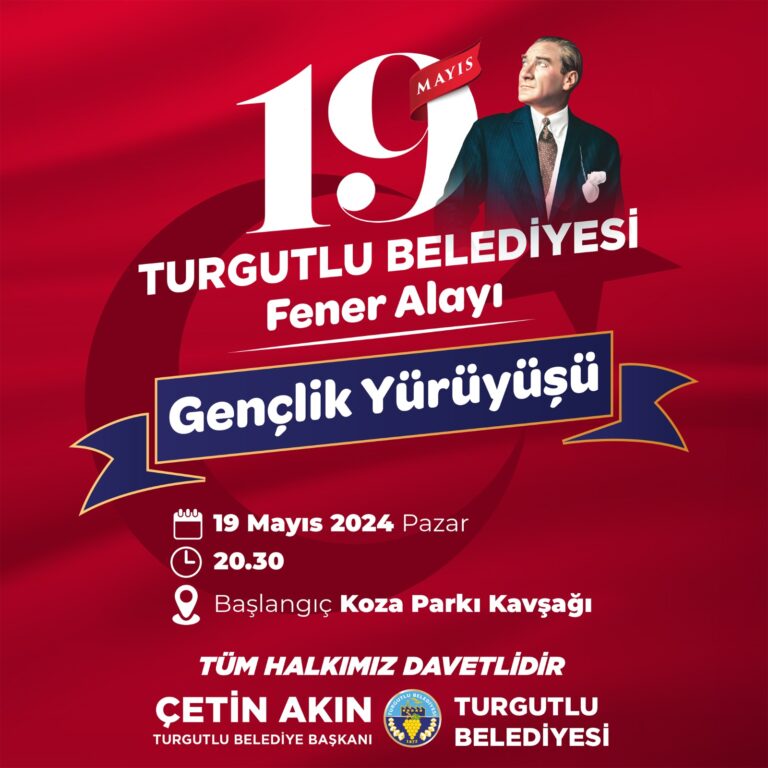 Turgutlu Belediyesi 19 Mayıs’ı Coşkuyla Kutlayacak Turgutlu Belediyesi 19 Mayıs’ı Coşkuyla Kutlayacak