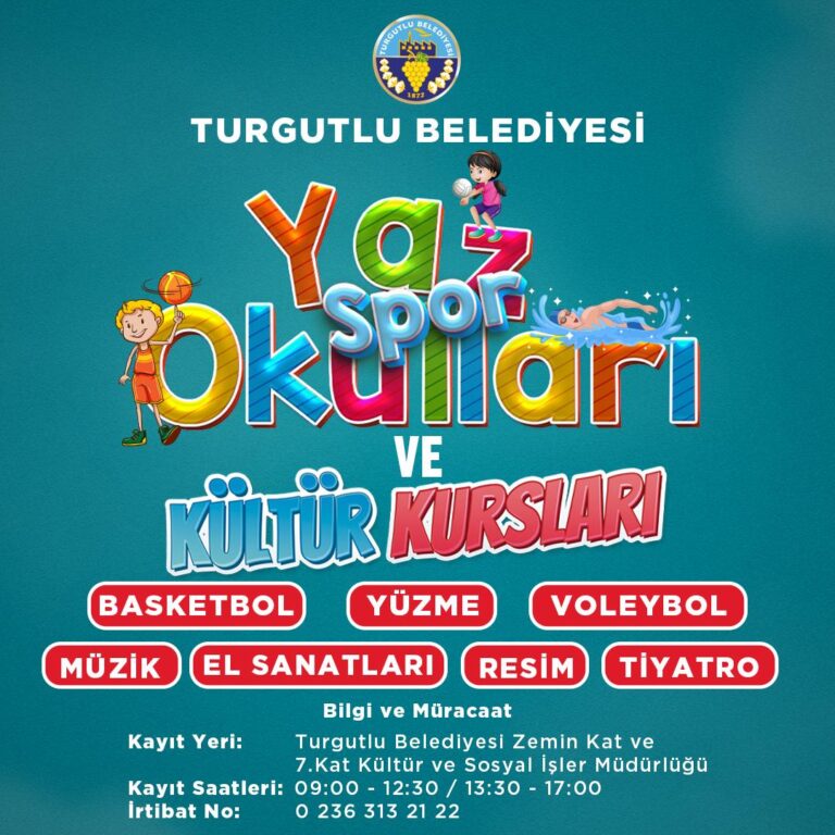 Yaz Spor Okulları ve Kültür Kursları 1 Temmuz Pazartesi Günü Başlayacak Yaz Spor Okulları ve Kültür Kursları 1 Temmuz Pazartesi Günü Başlayacak