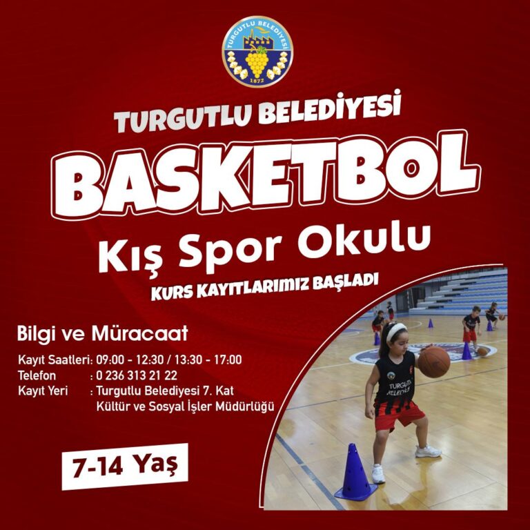 Turgutlu Belediyesi Basketbol Kurs Kayıtları Devam Ediyor