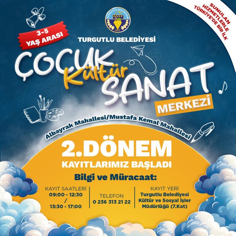 Turgutlu Belediyesinin Türkiye’ye Örnek ÇKSM’lerinde Kış Dönemi 2. Etap Kayıtları Başladı
