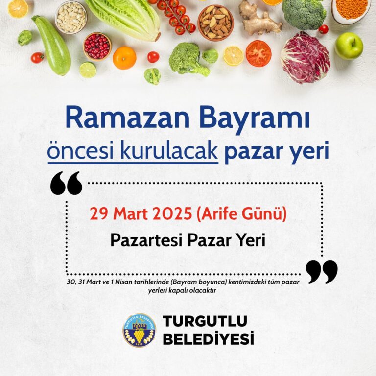Turgutlu’da Arife Günü’nün Tek Pazar Yeri: Pazartesi Pazarı Turgutlu’da Arife Günü’nün Tek Pazar Yeri: Pazartesi Pazarı