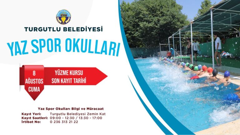 Turgutlu Belediyesi Yüzme Kursunda Son Kayıt Tarihi 8 Ağustos