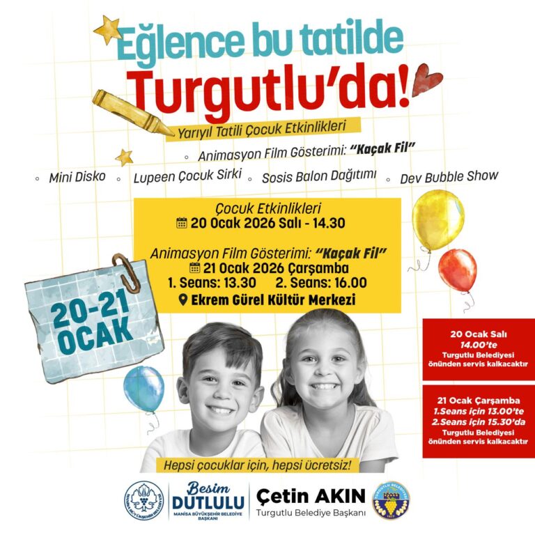 ‘Yarıyıl Tatili Çocuk Etkinlikleri’ ile Eğlence Turgutlu’da