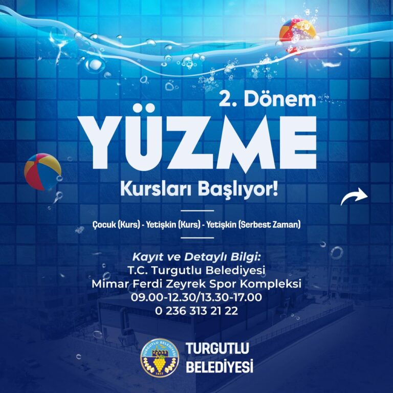 Turgutlu Belediyesi 2. Dönem Yüzme Kursları Başlıyor