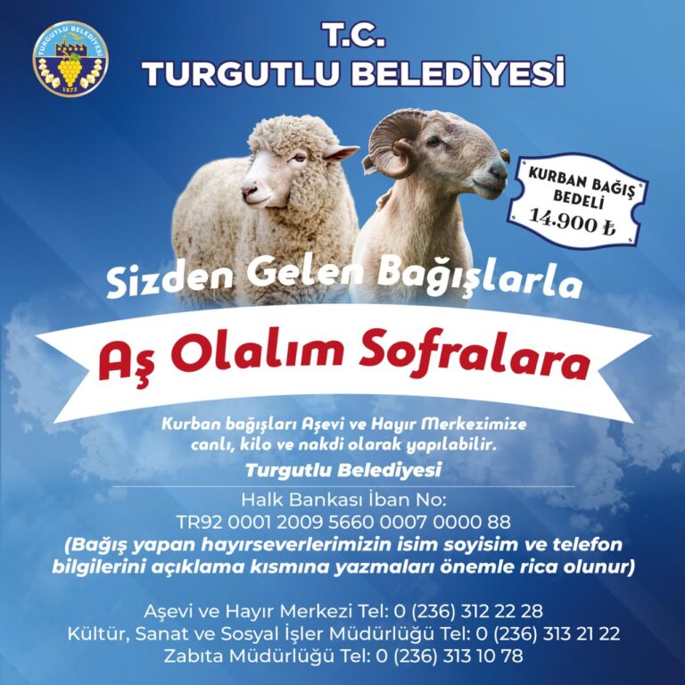 Turgutlu Belediyesinin Kurban Bağışı Kampanyası Devam Ediyor