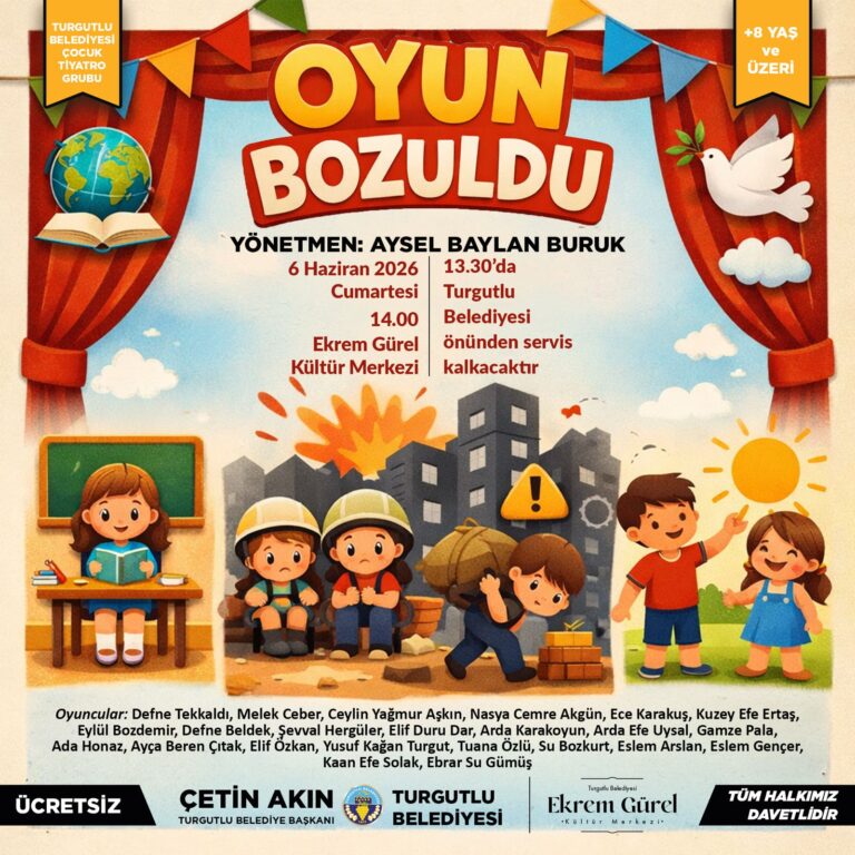 Turgutlu Belediyesi Çocuk Tiyatro Grubu “Oyun Bozuldu” ile Yeniden Sahnede