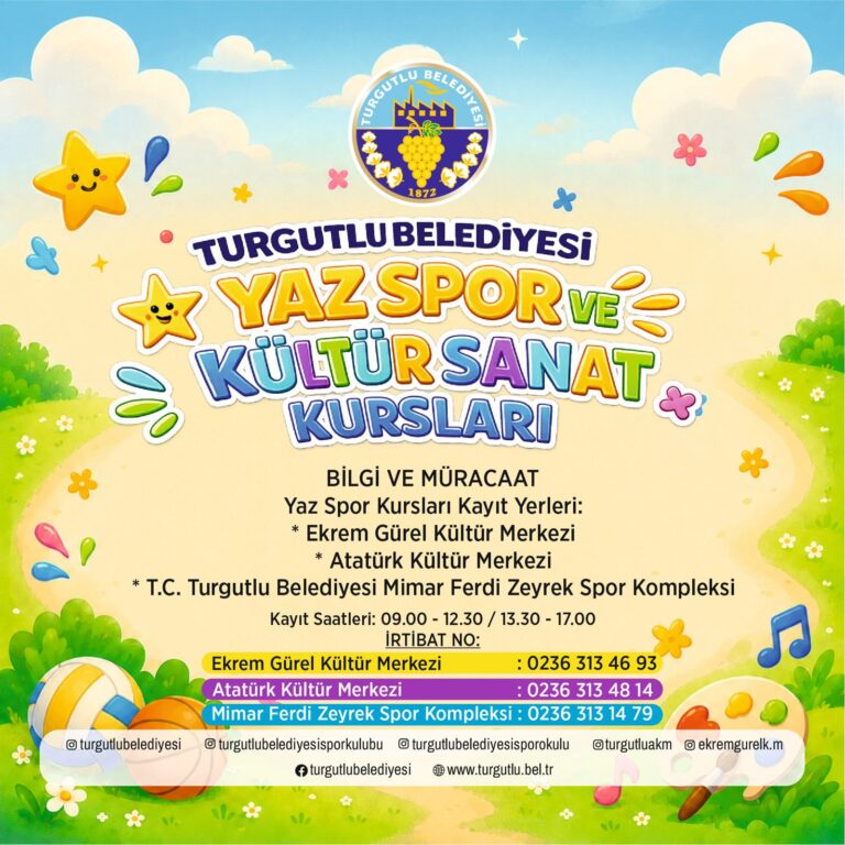 Turgutlu Belediyesi Yaz Spor ve Kültür Kurslarına Yoğun İlgi: Başvuru Sayısı Bine Yaklaştı