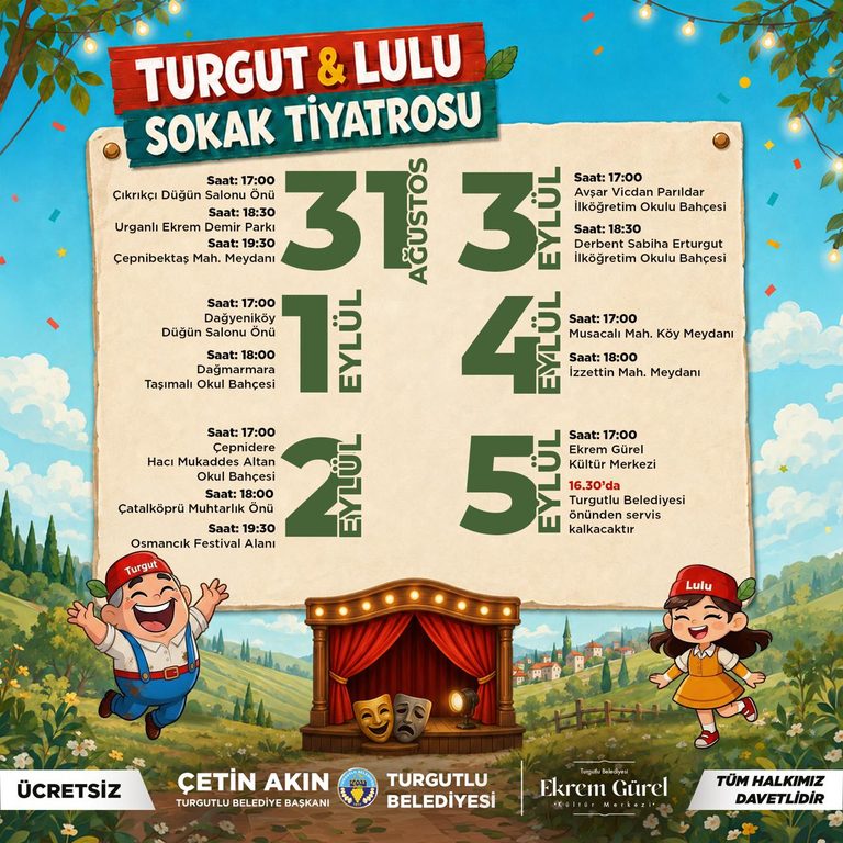 ‘Turgut ve Lulu’, Sokak Tiyatrosuyla Turgutlu’yu Gezecek