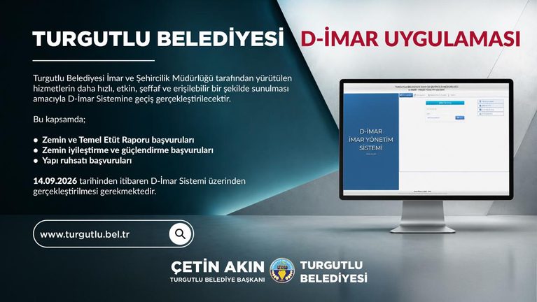 Turgutlu Belediyesi Üç İmar Başvurusunu D-İmar Sistemine Taşıyor