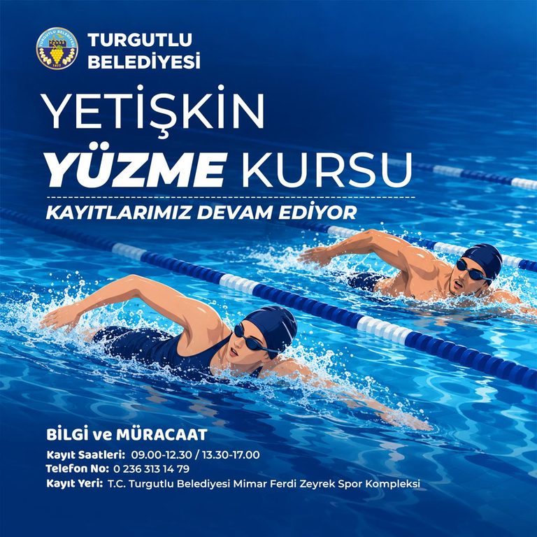 Turgutlu Belediyesi Yetişkin Yüzme Kursunda Kayıtlar Sürüyor